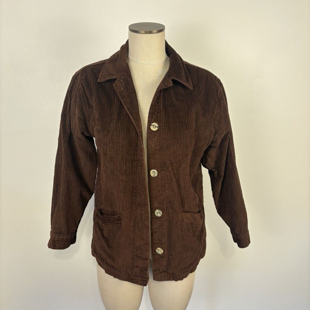 VTG 90s Putumayo Womens S Brown Corduroy Cotton Made in India Barn Jacket Chore